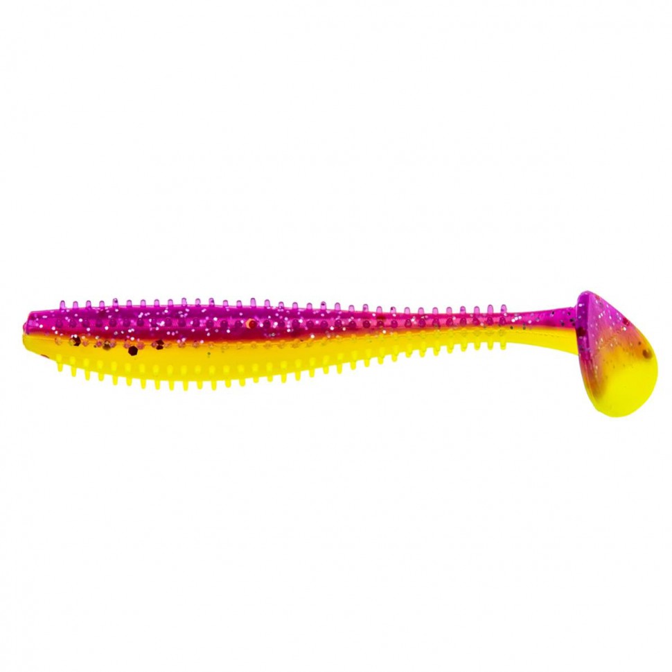Виброхвост Helios Shaggy 5,12"/13 см, цвет Fio & Acid lemon 5 шт HS-18-027 , 